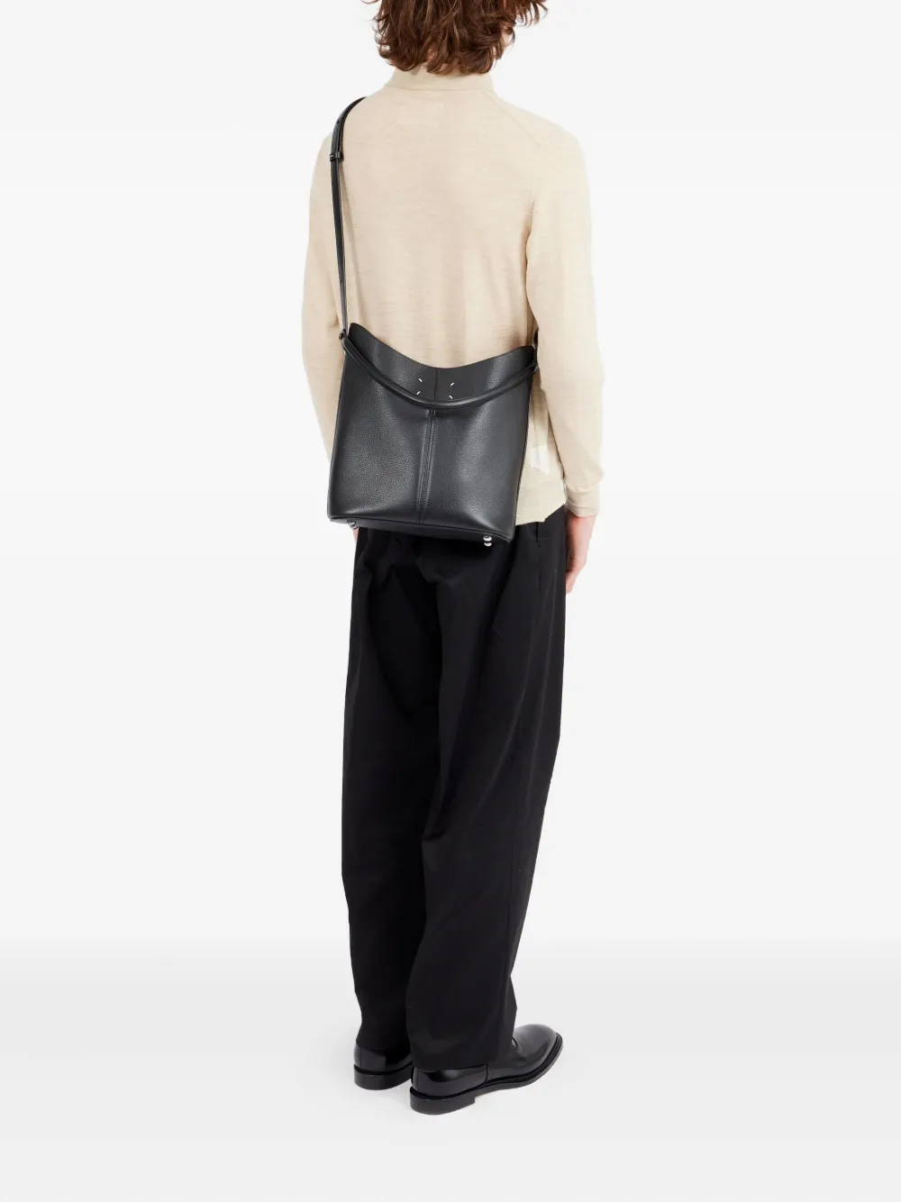Maison Margiela Dress-age Hobo Shoulder Bag In Black