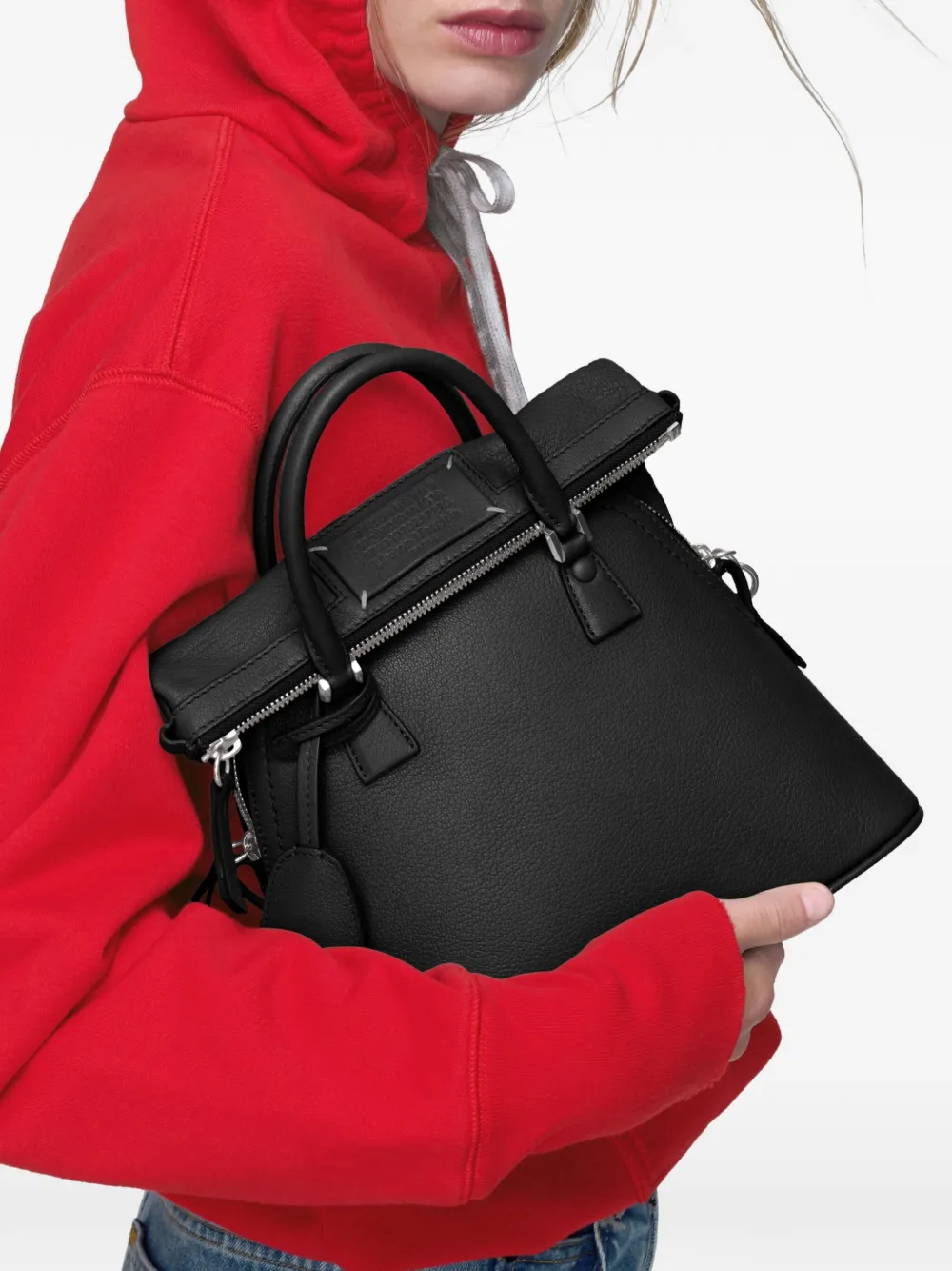 Maison Margiela 5AC Classique shopper met rits - Zwart