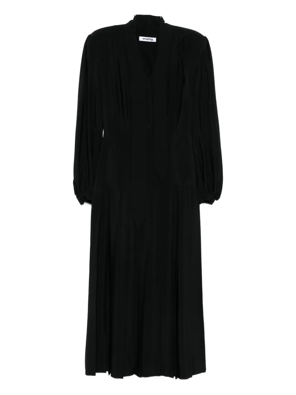 Vivetta pleated midi dress - Nero