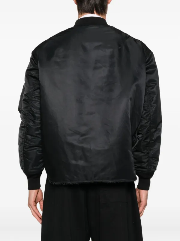 Black Comme Des Garçons MA-1 Asymmetric Bomber Jacket | Black