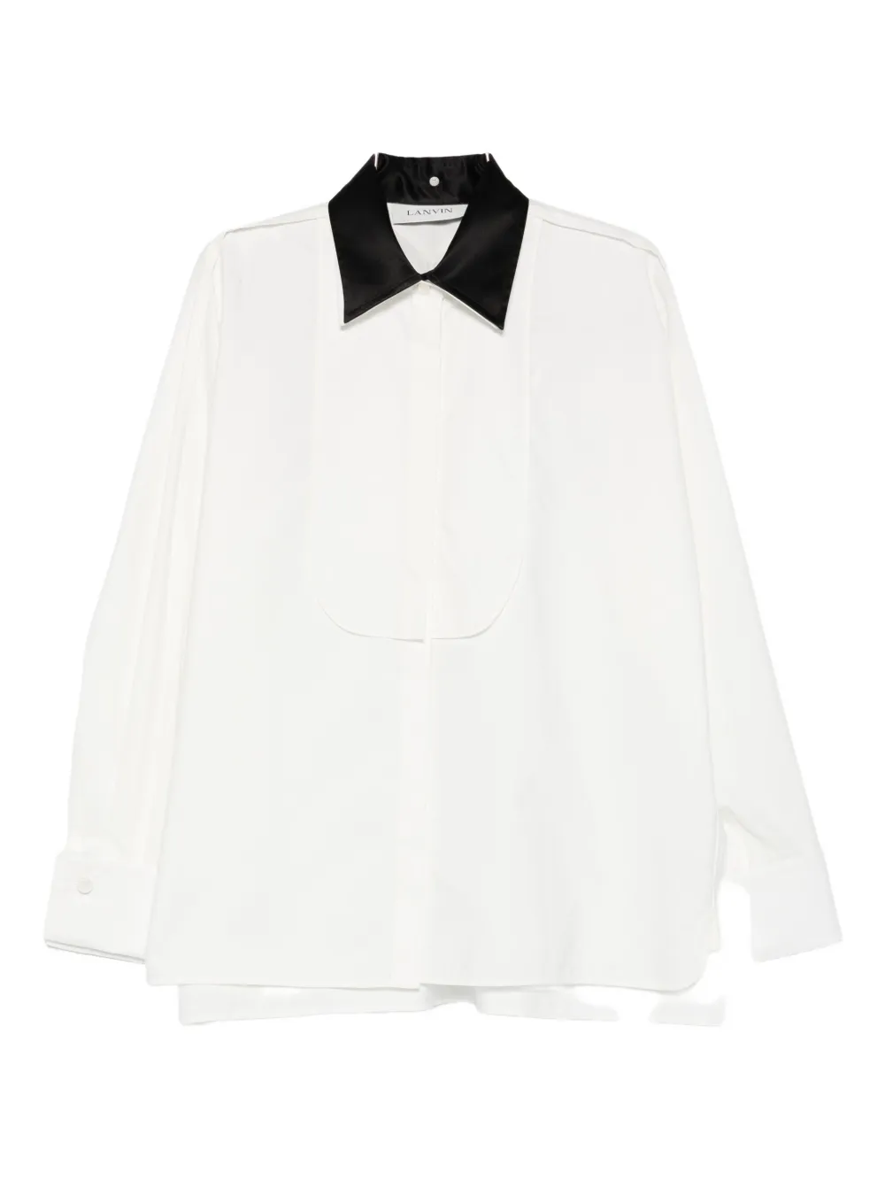 Lanvin Contrasting-collar Shirt In White