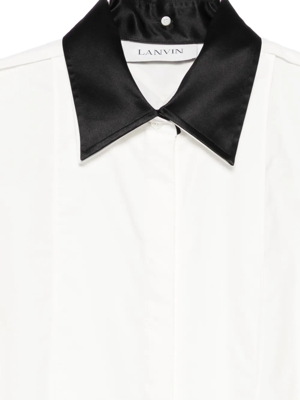 Lanvin Contrasting-collar Shirt In White