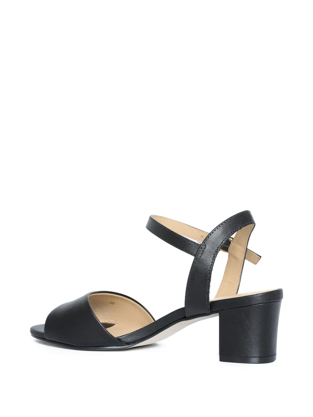 Sarah Chofakian 50mm Capuccino ankle strap sandals Zwart