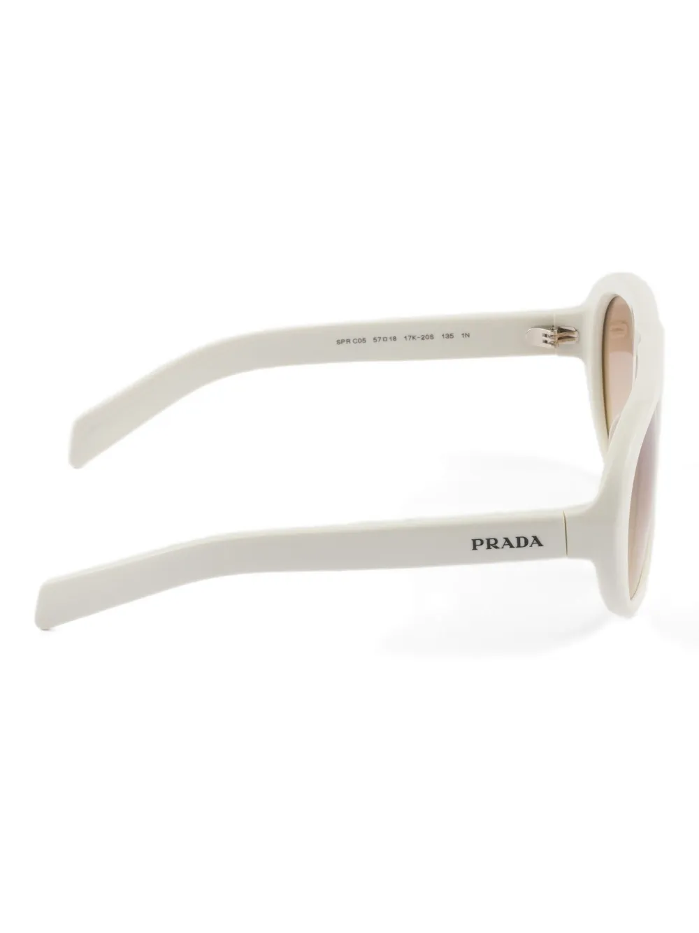 Prada Eyewear Zonnebril met piloten montuur Wit