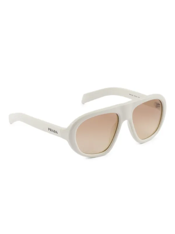 Pradaサングラス　ベージュホワイト Prada Eyewear パイロット サングラス | ホワイト | FARFETCH JP
