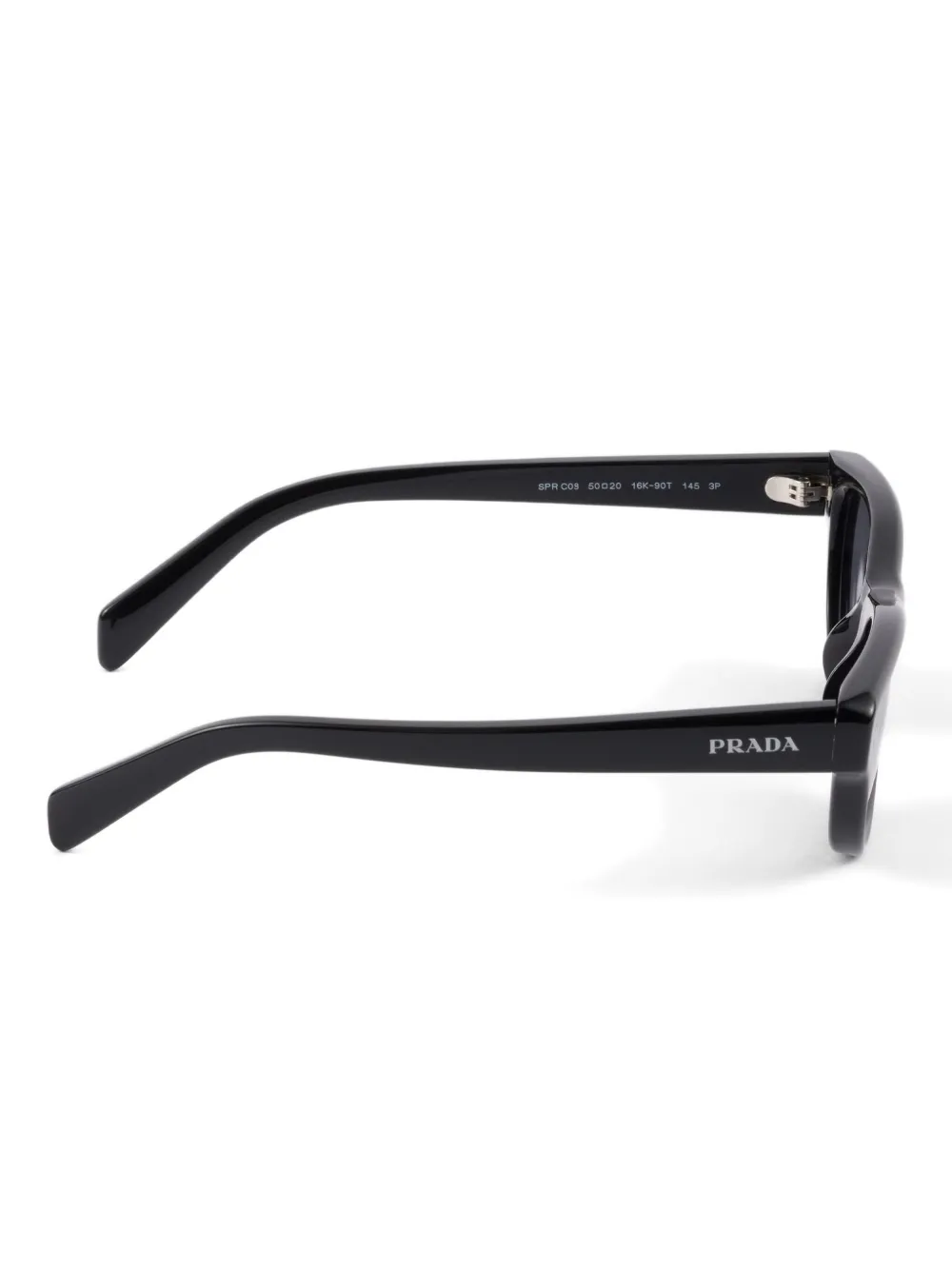 Prada Rivet-detail Sunglasses In Black