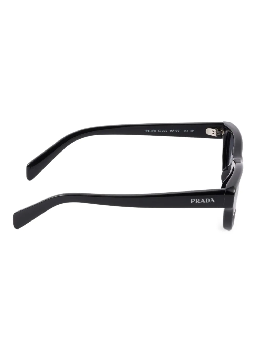 Prada Eyewear Zonnebril met rivetdetail Zwart