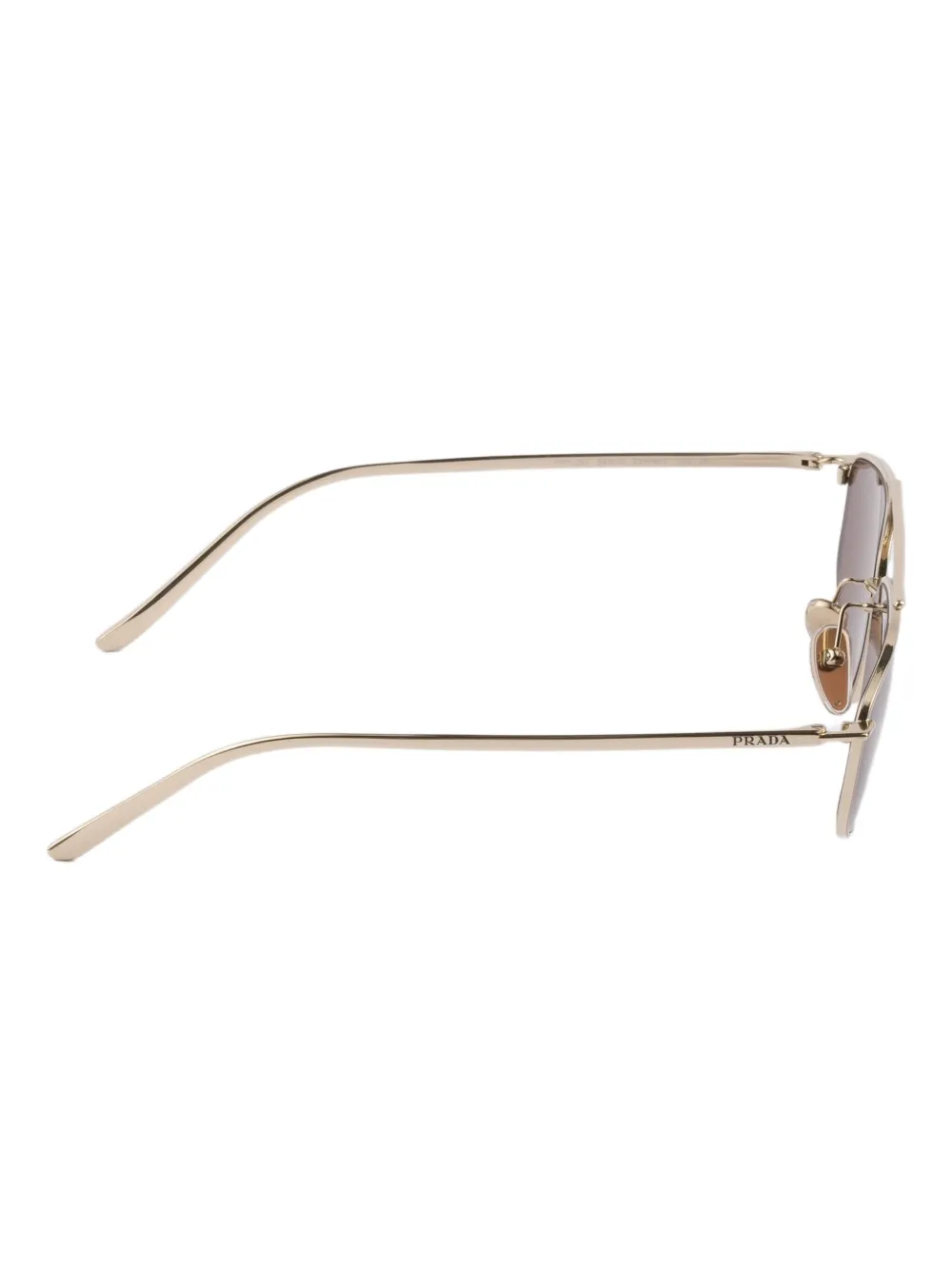 Prada Eyewear Zonnebril met geometrisch montuur Goud