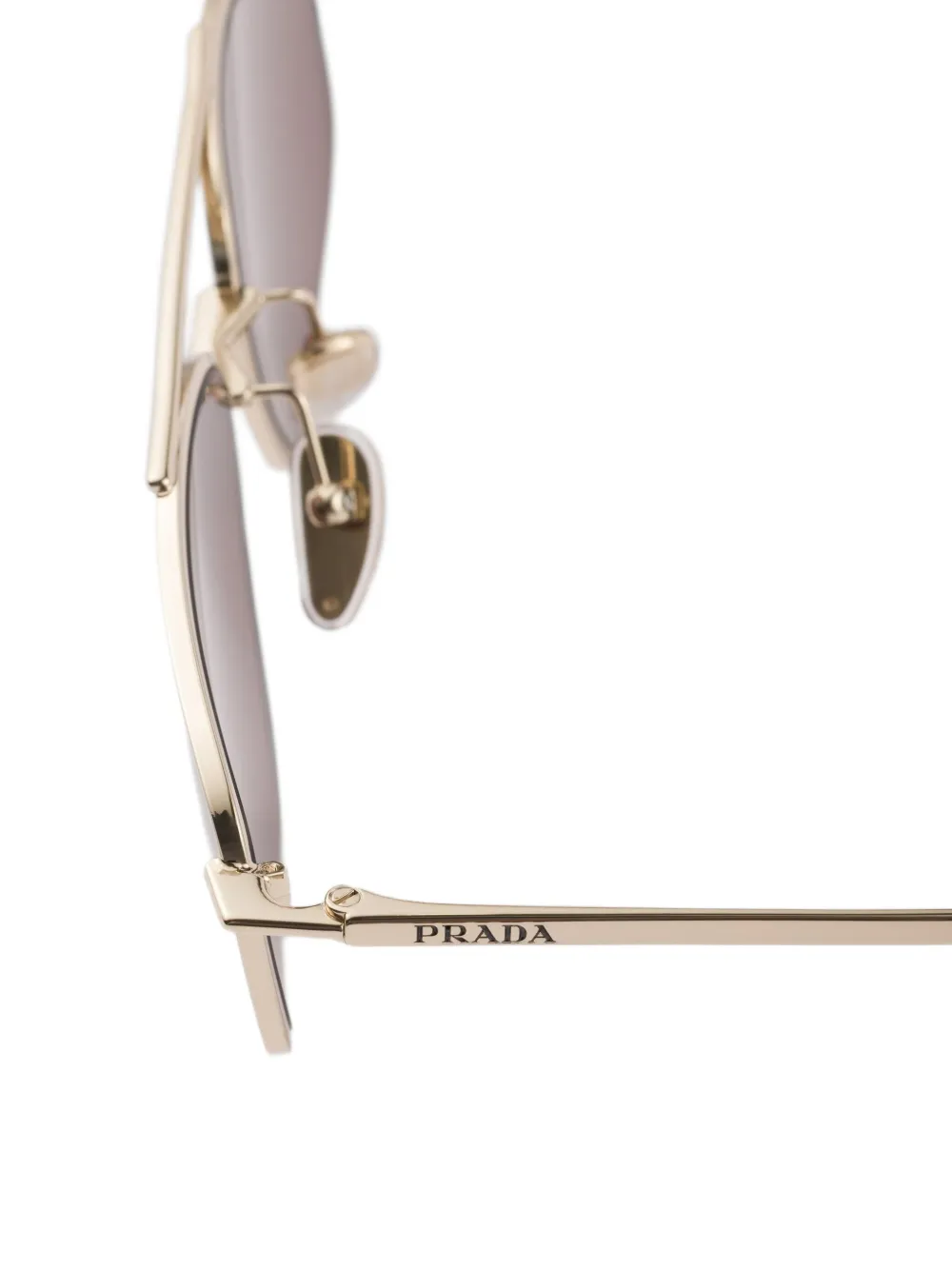 Prada Eyewear Zonnebril met geometrisch montuur Goud