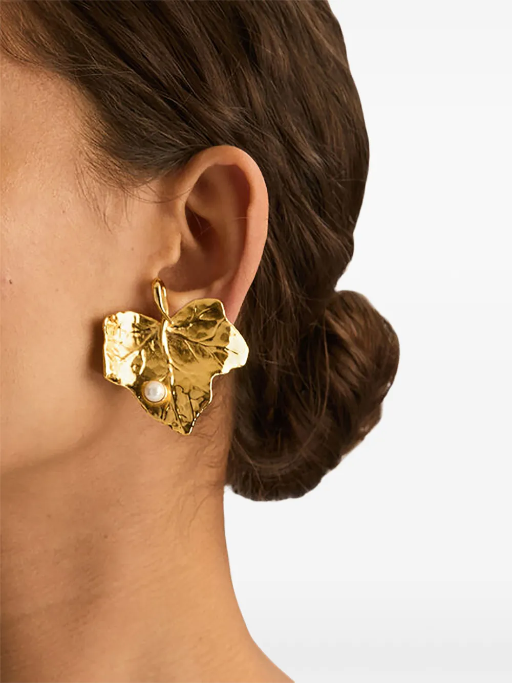 Oscar de la Renta Oorbellen met blad - Goud