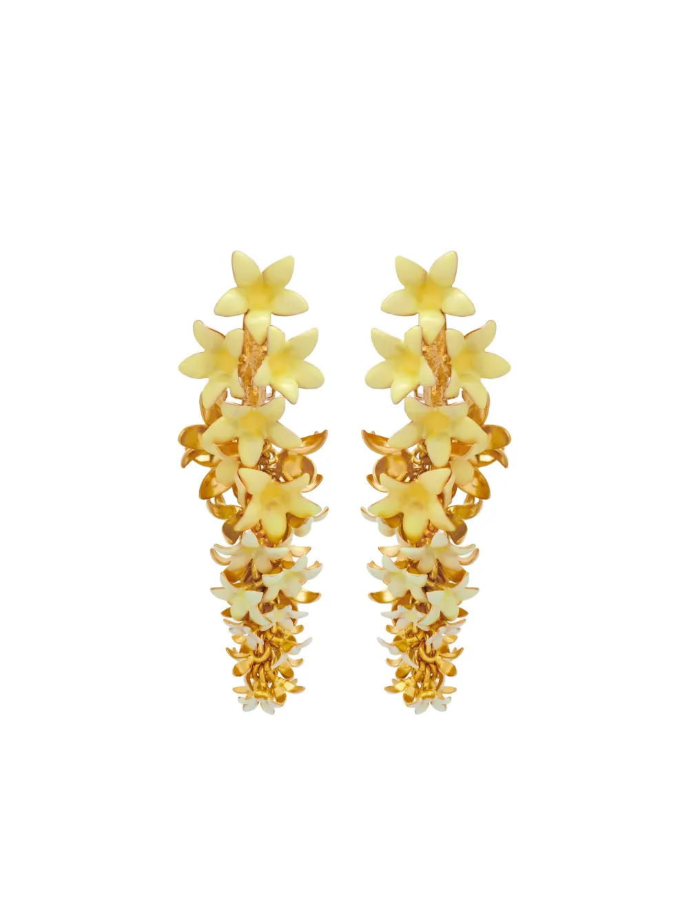 Oscar de la Renta Orecchini pendenti a fiore - Giallo