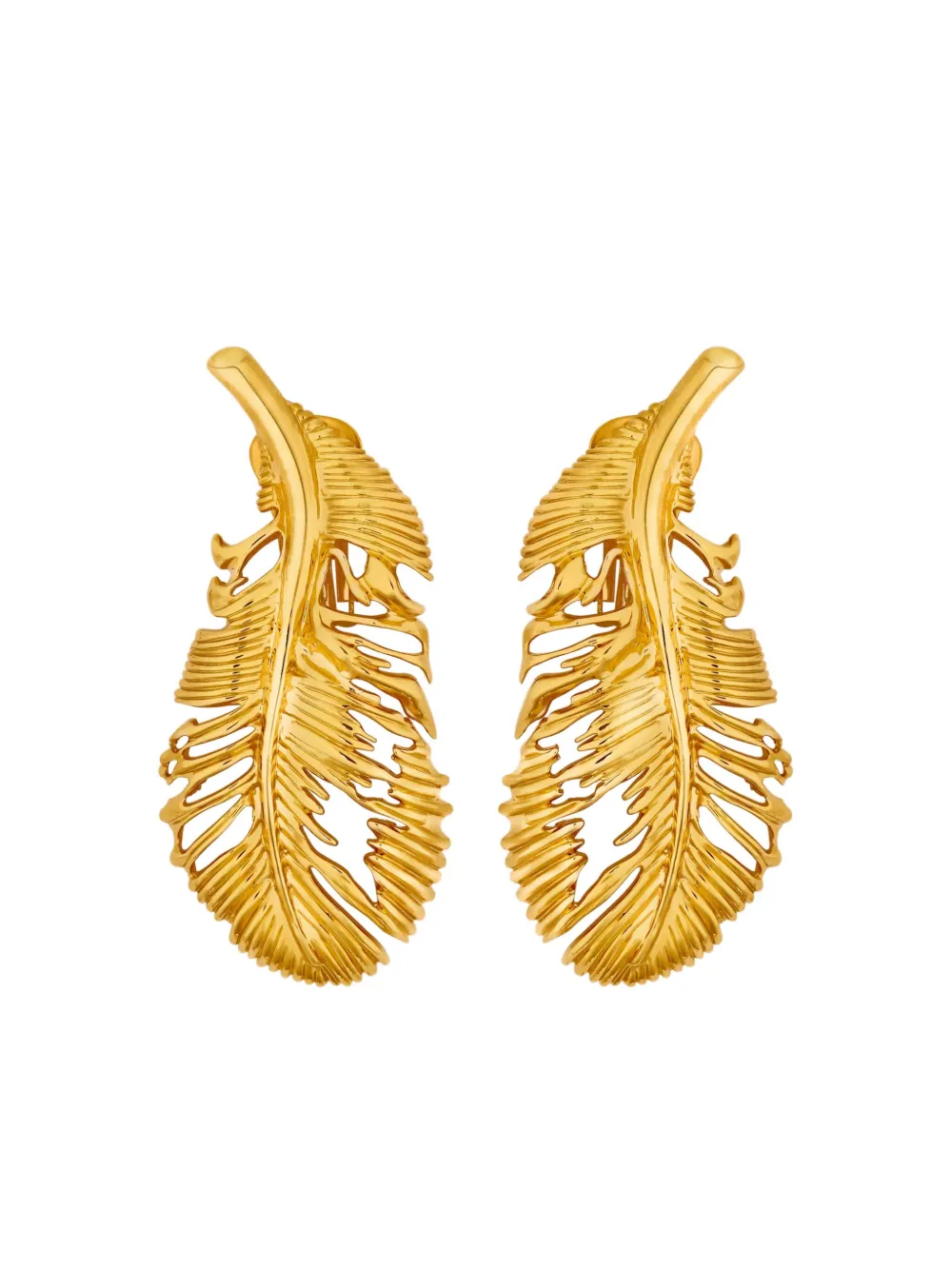 Oscar de la Renta Orecchini con piume - Oro