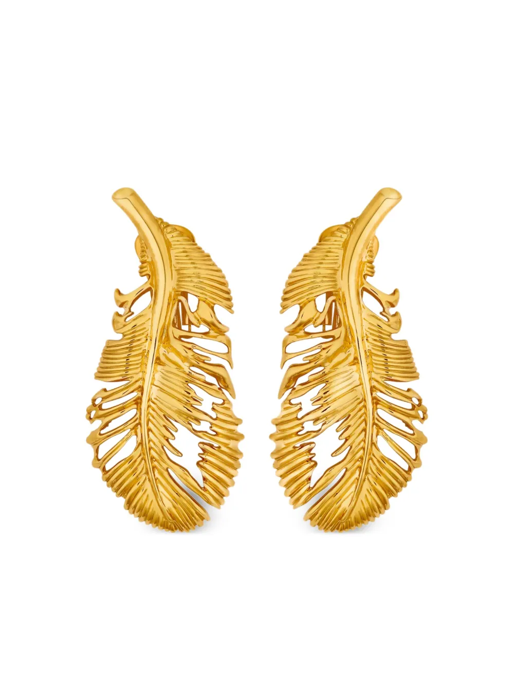 Oscar de la Renta Orecchini con piume - Oro