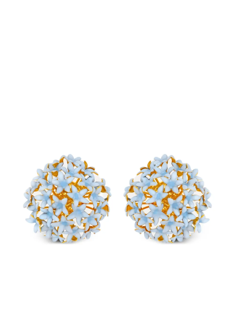 Oscar de la Renta Orecchini a fiore - Blu