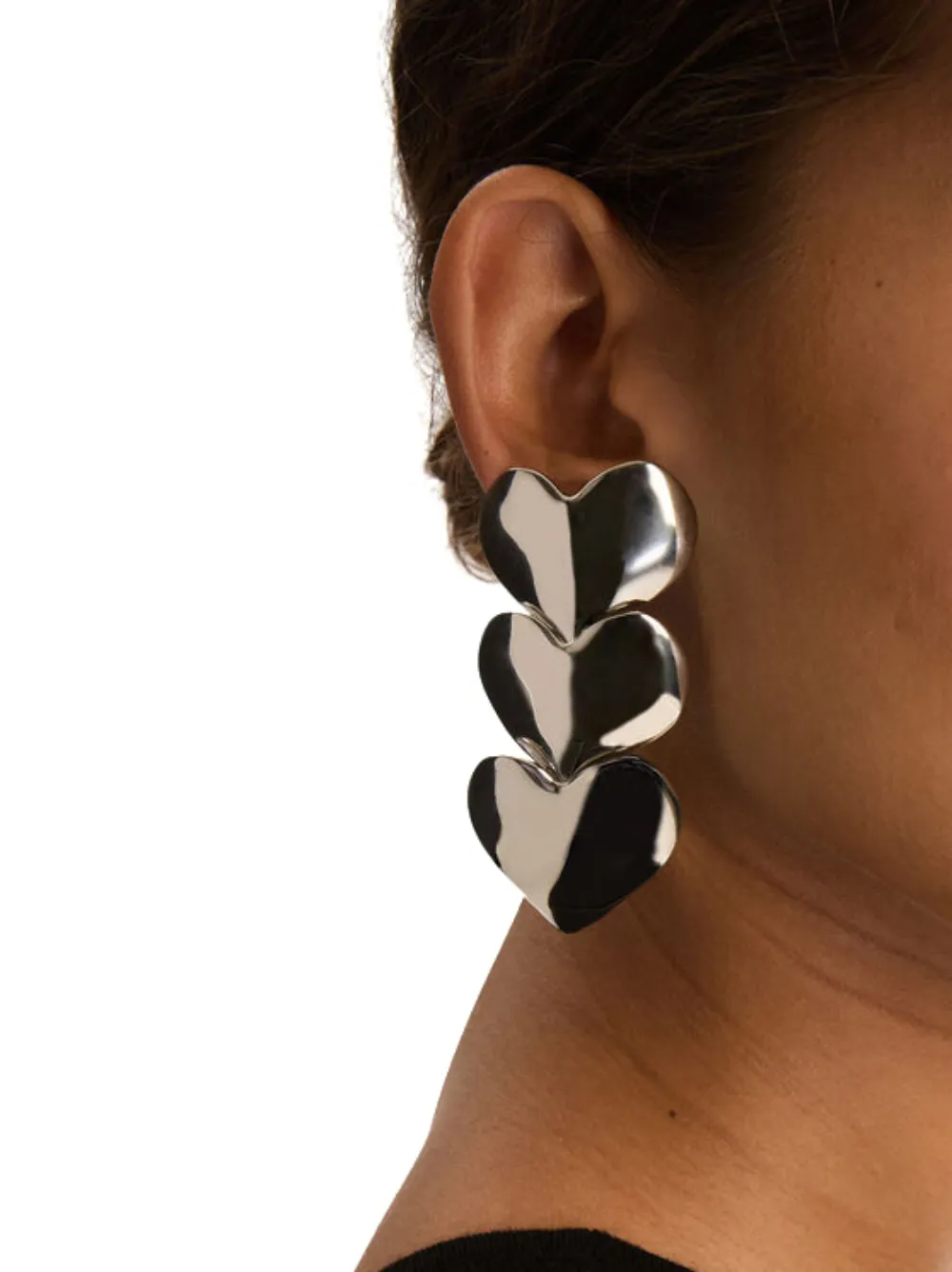 Oscar de la Renta Oorbellen met harthanger - Zilver