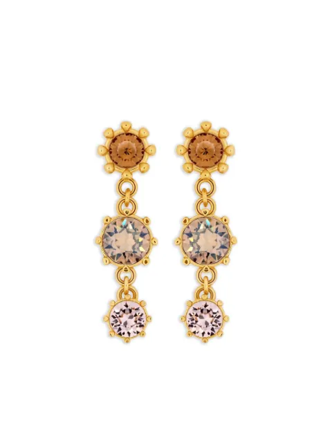 Oscar de la Renta aretes con detalles de cristal