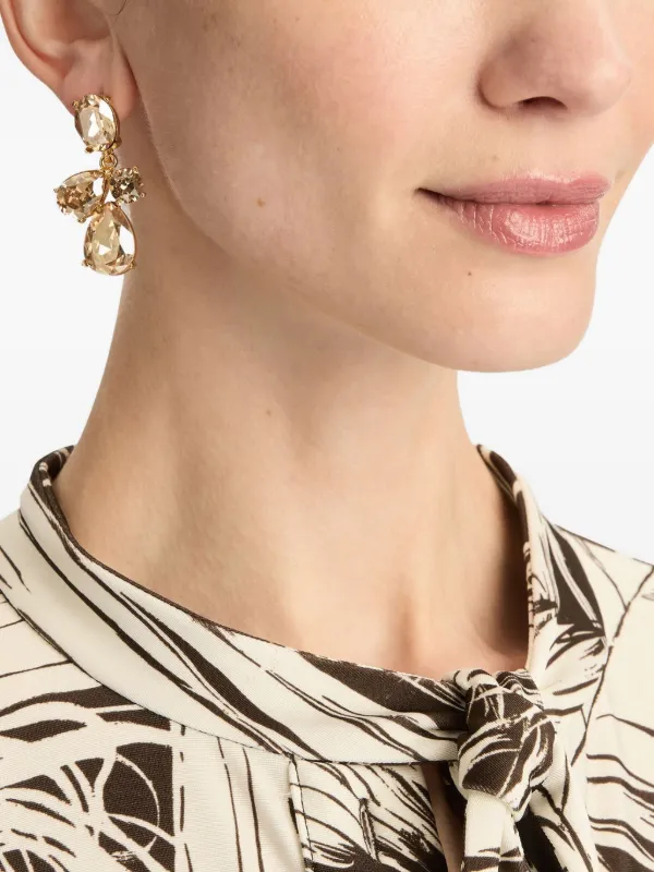 Oscar De La Renta Candy Drop クリスタル ピアス | ゴールドトーン 