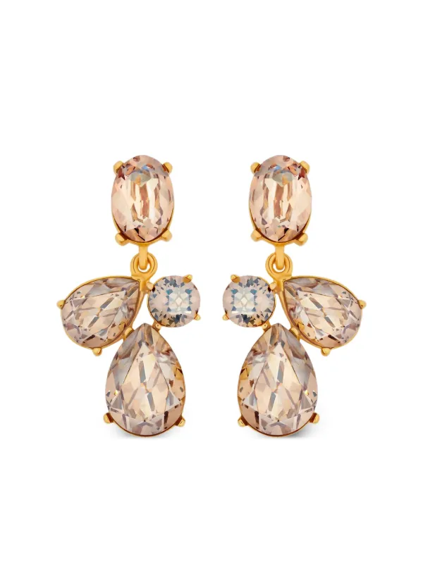 Oscar De La Renta Candy Drop クリスタル ピアス | ゴールドトーン 