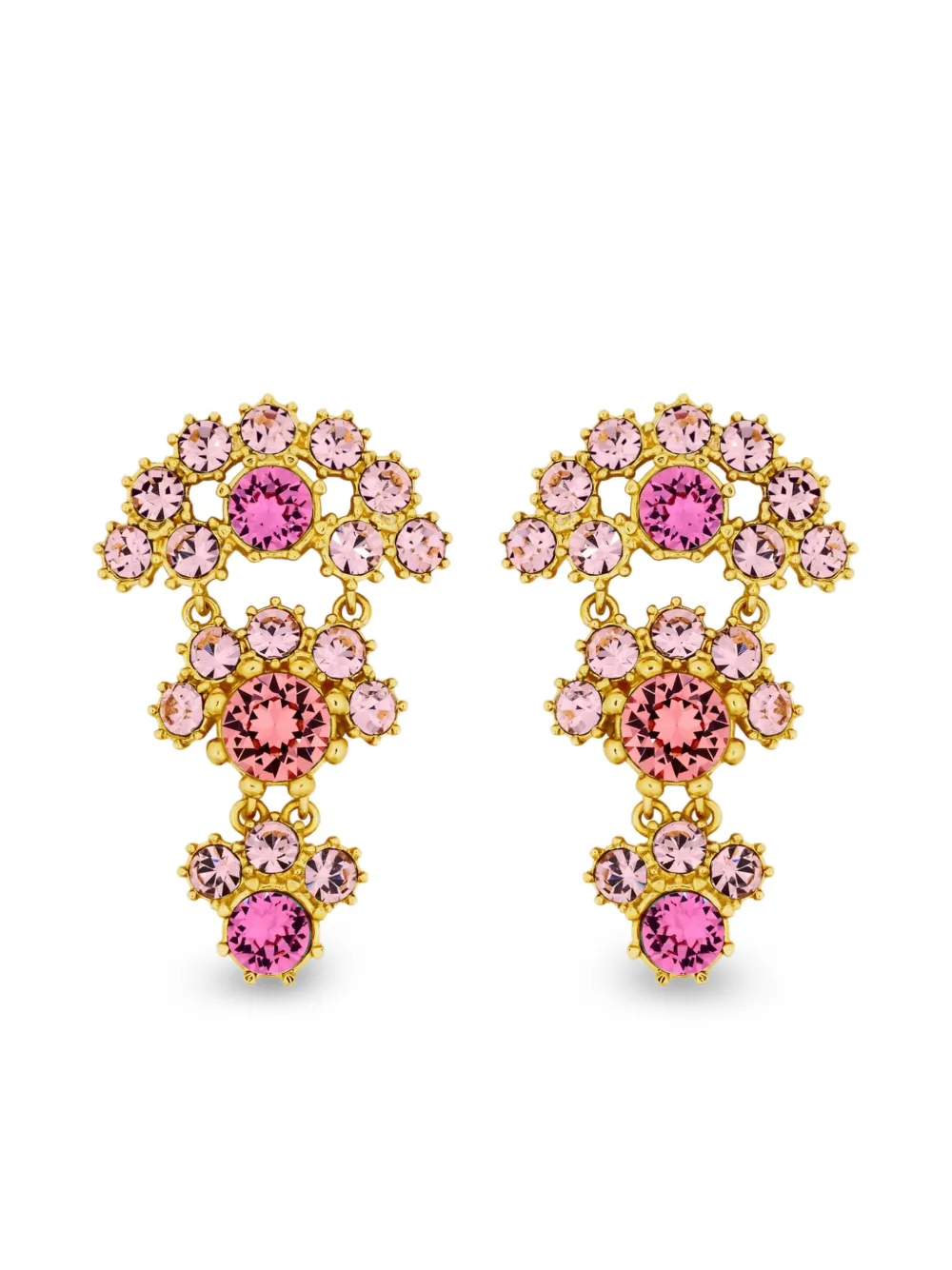 Oscar de la Renta Orecchini con pietra - Rosa