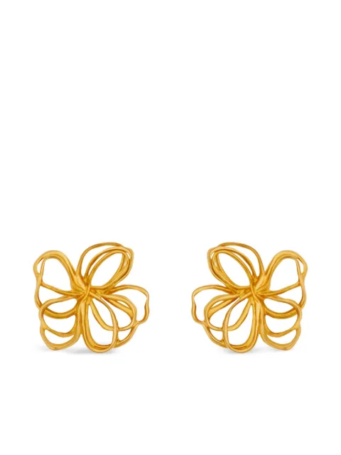 Oscar de la Renta floral post-back earrings