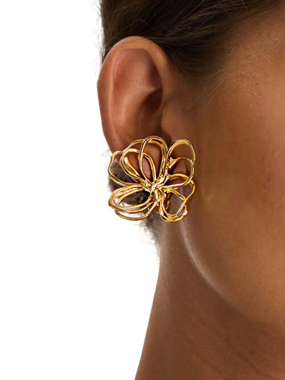 Oscar de la Renta Oorbellen met bloemenprint - Goud