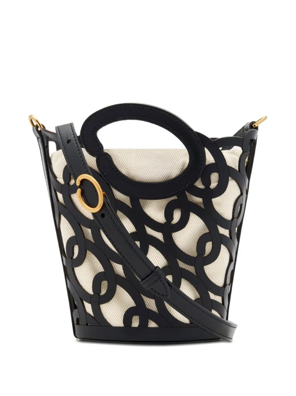 Oscar De La Renta Cut-out Handle Tote Bag In Black