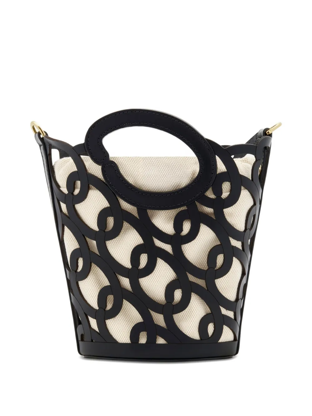 Oscar De La Renta Cut-out Handle Tote Bag In Black