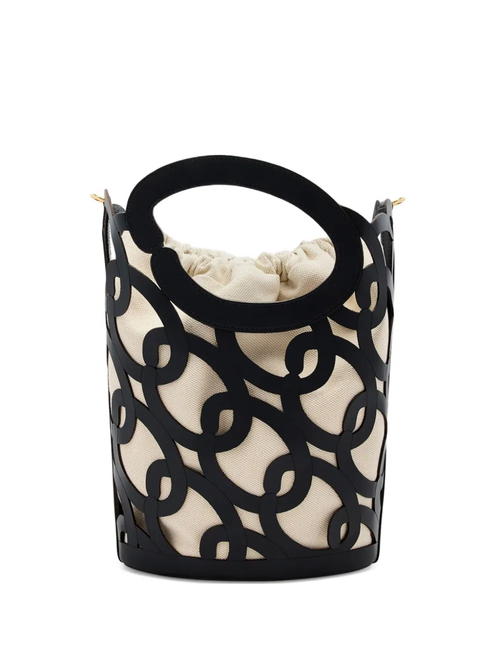 Oscar De La Renta Cut-out Handle Tote Bag In Black