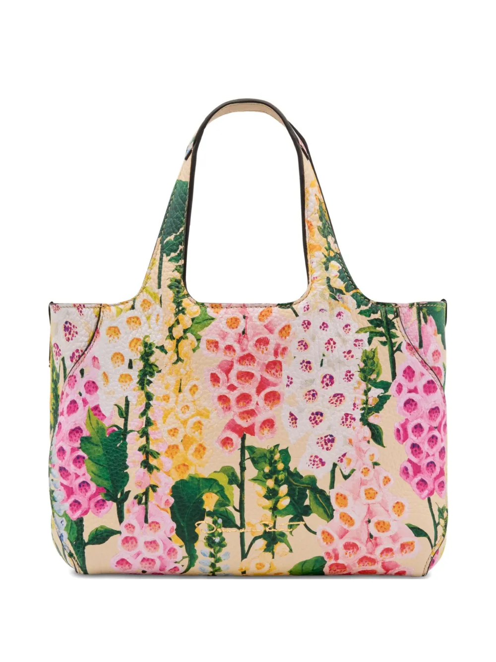 Oscar de la Renta Borsa tote The Mini Topaz a fiori - Toni neutri
