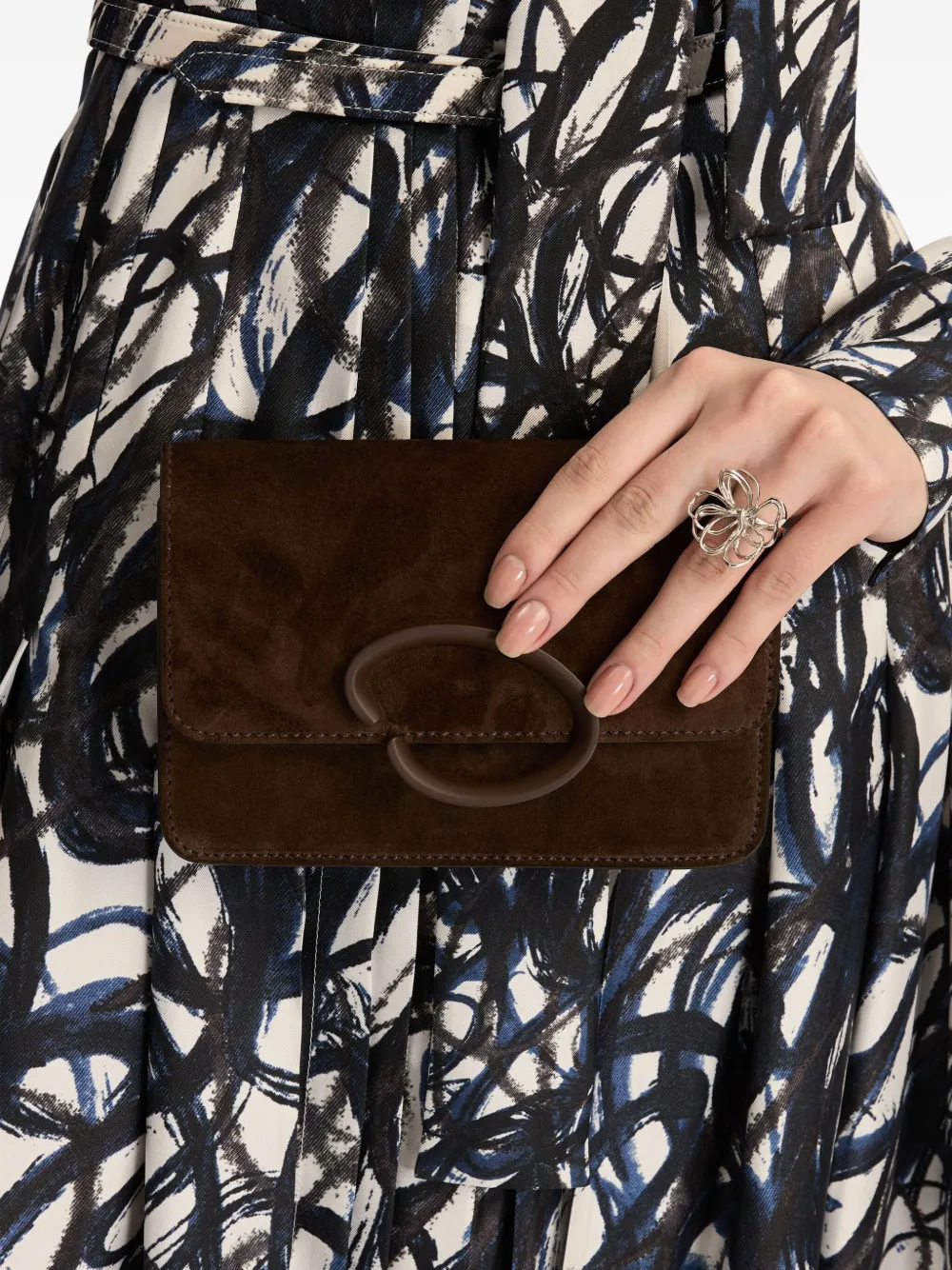 Oscar De La Renta O Pochette Schultertasche In Brown