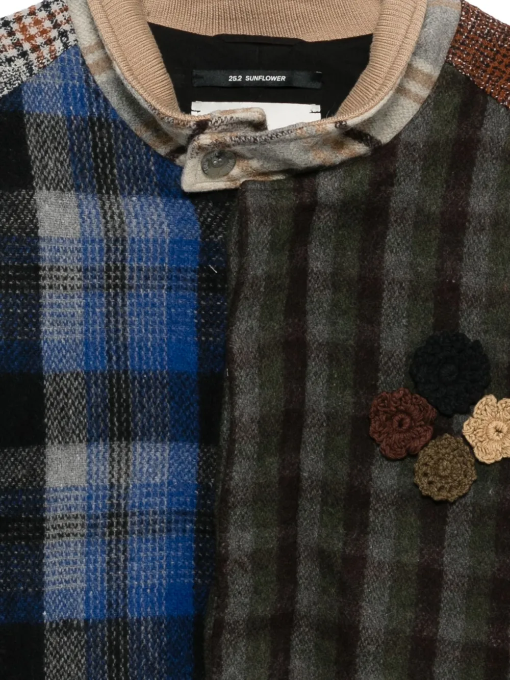  Song For The Mute Patchwork-panelled Coat - Neutrals 