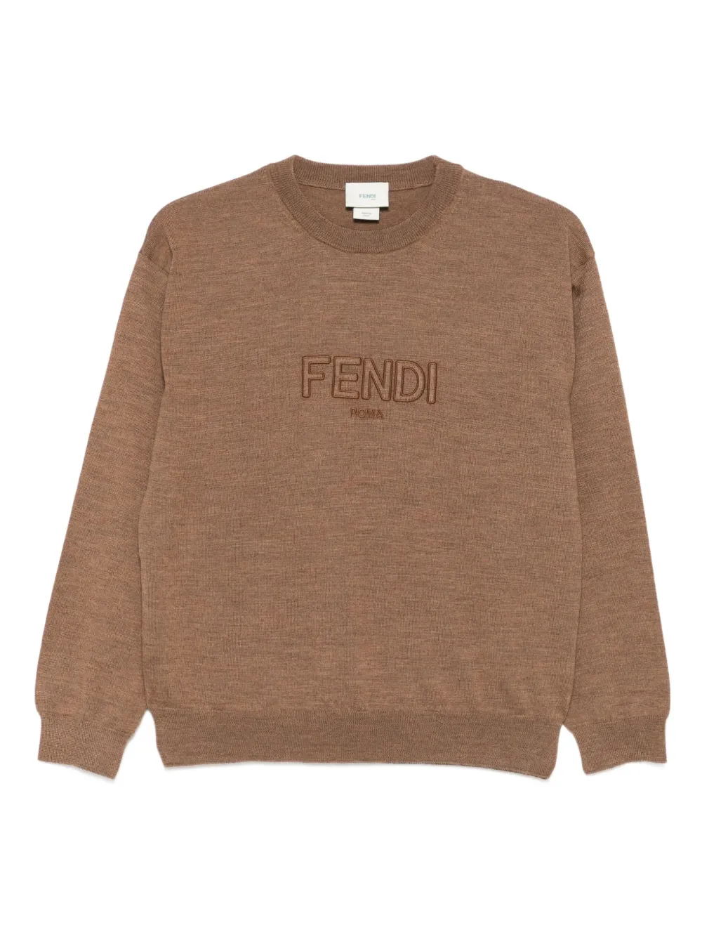 Fendi Kids Maglione in lana - Marrone
