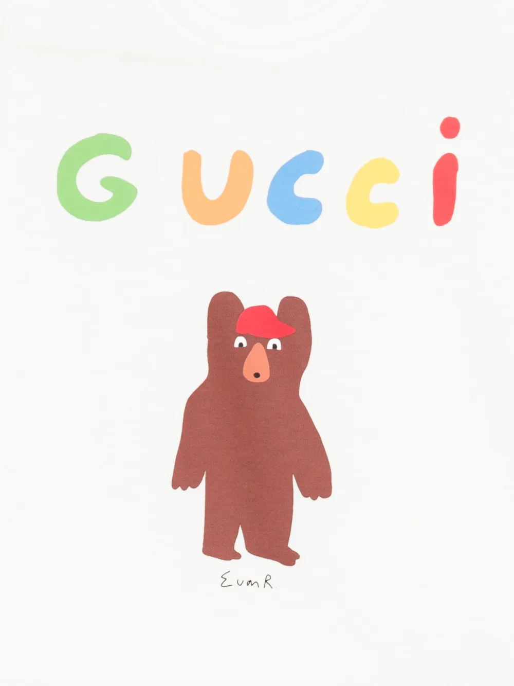 Gucci Kids T-shirt met grafische print Wit