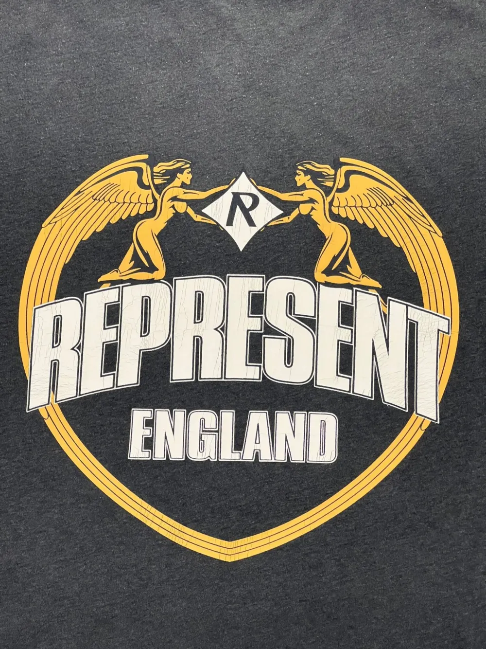 Represent Angel Border T-shirt Zwart