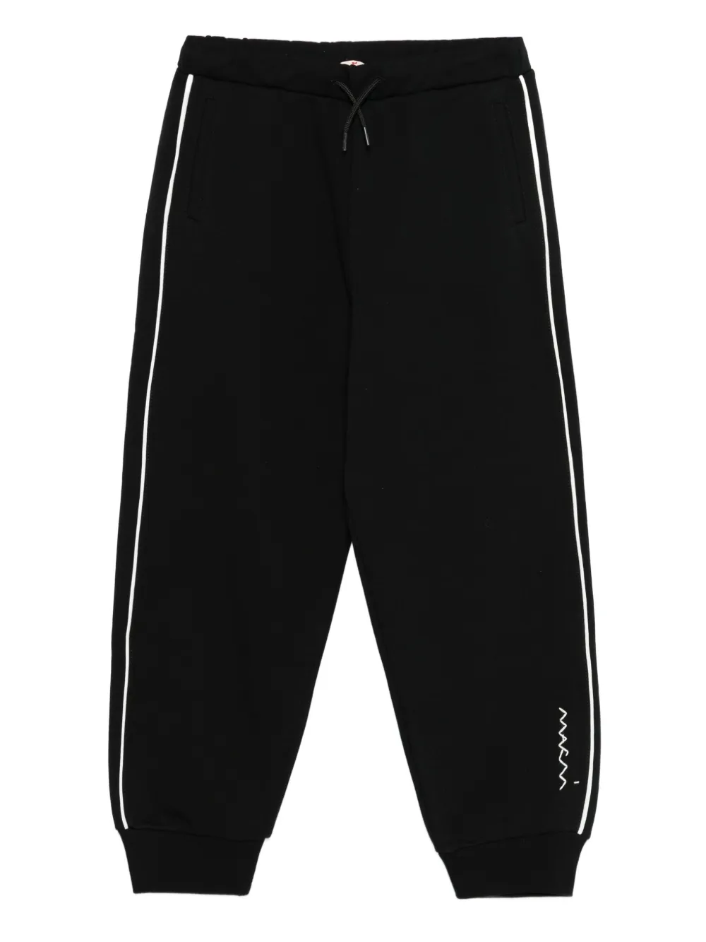 Marni Kids logo-detail trousers - Nero