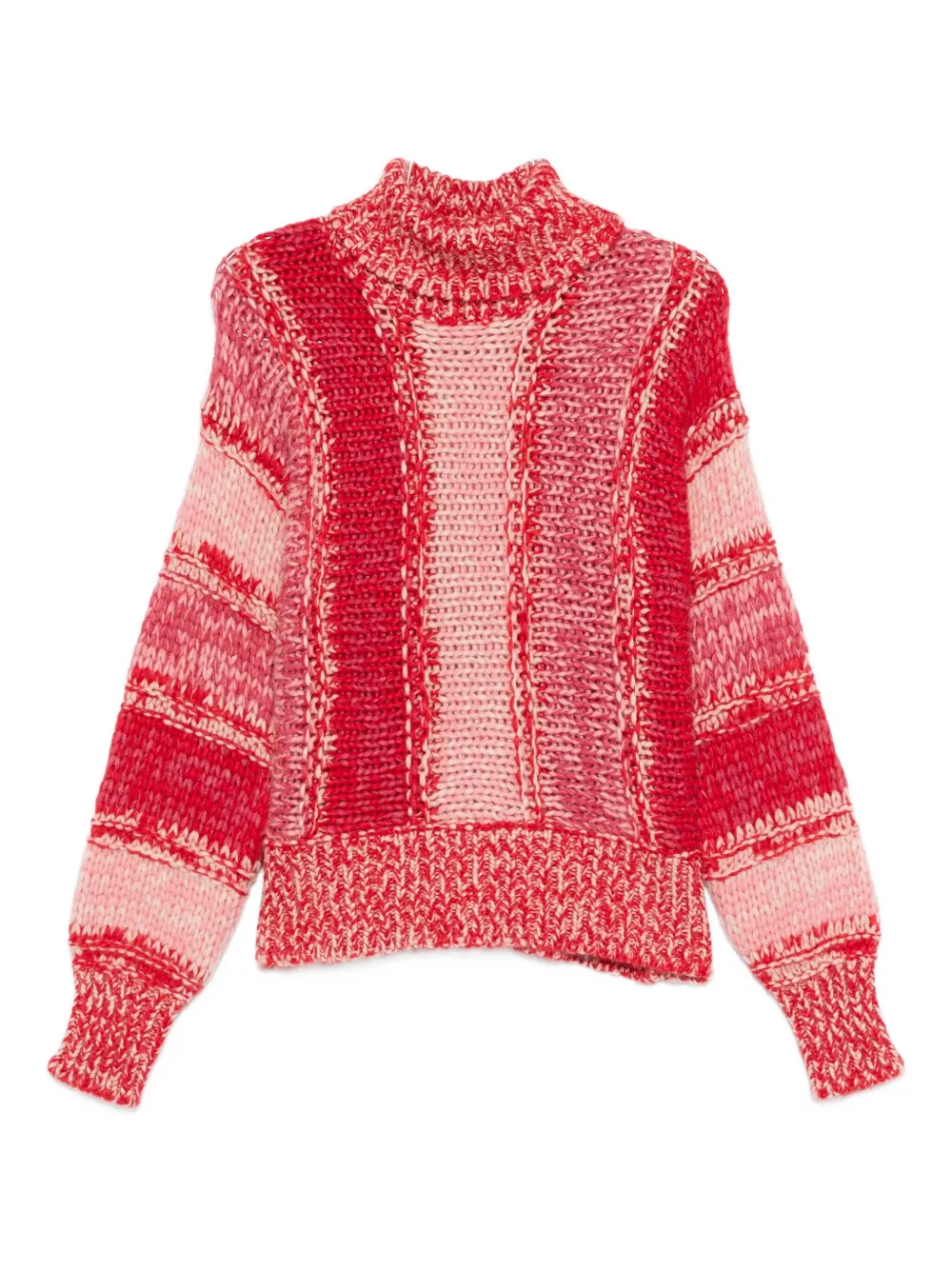 Roberto Collina Striped High-neck Sweater In Multi