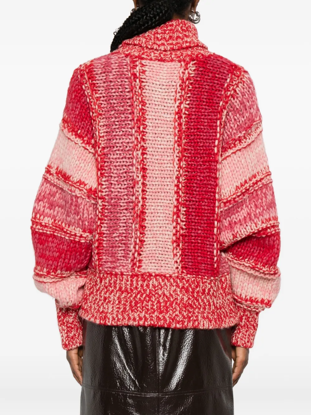 Roberto Collina Striped High-neck Sweater In Multi