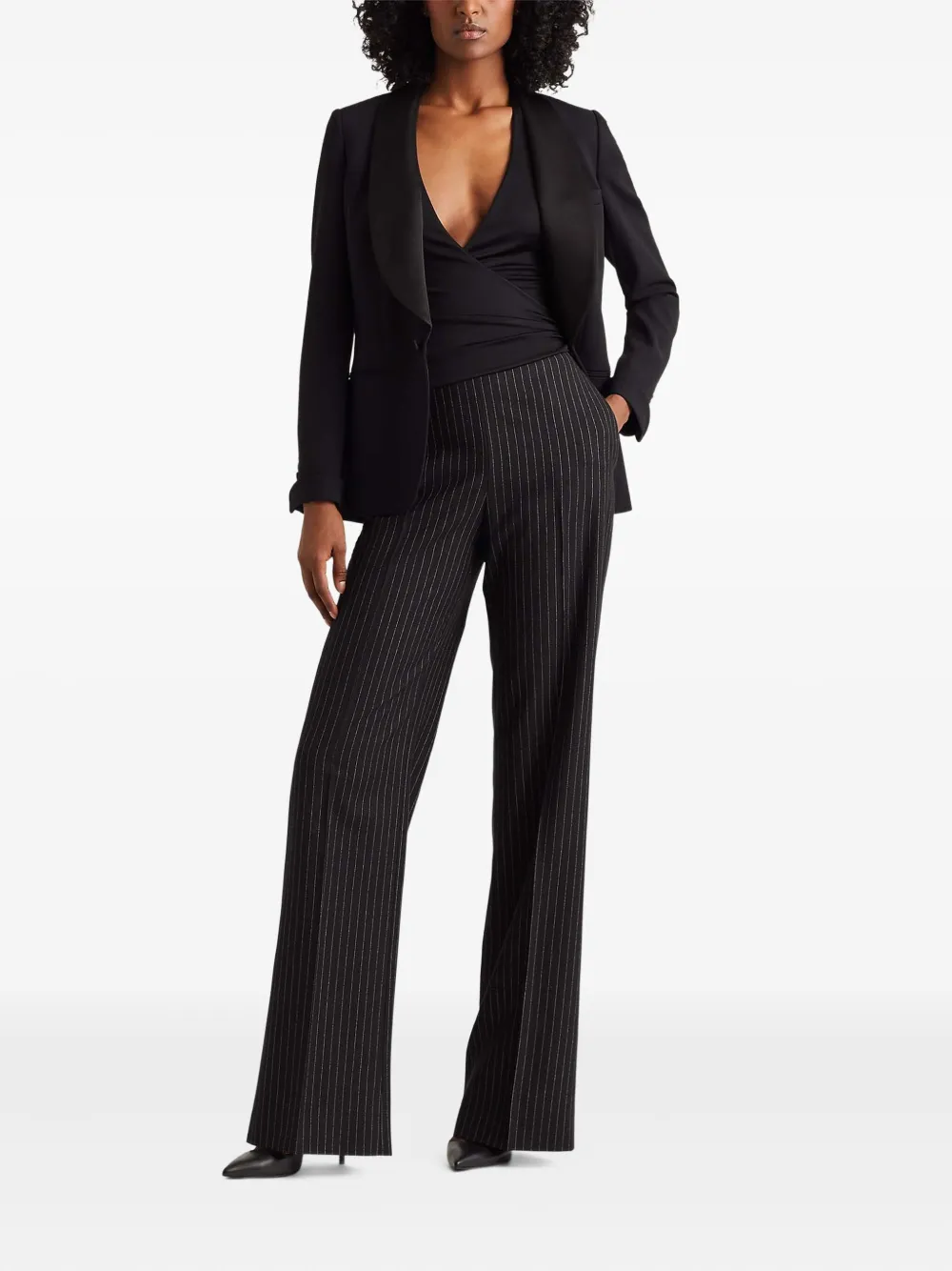  Ralph Lauren Collection Shawl-lapel Wool Blazer - Black 