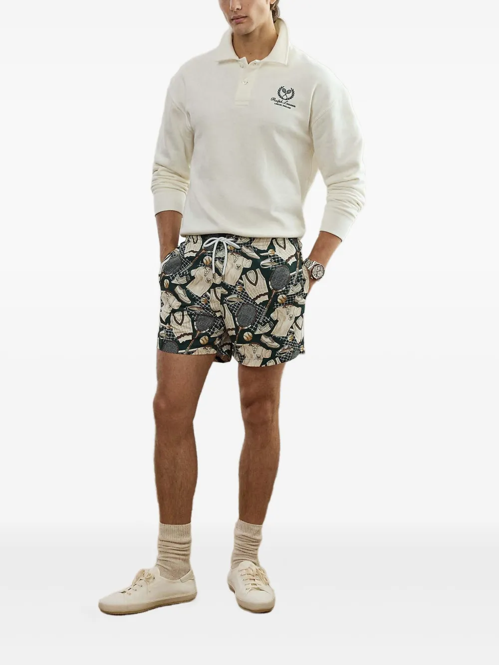 Ralph Lauren Collection embroidered-detail long-sleeve polo shirt | Image 2