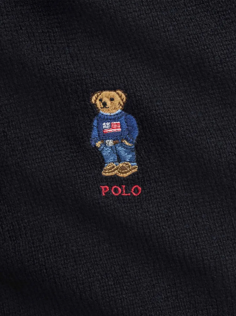 Polo Ralph Lauren Muts en sjaal met geborduurd logo - Zwart