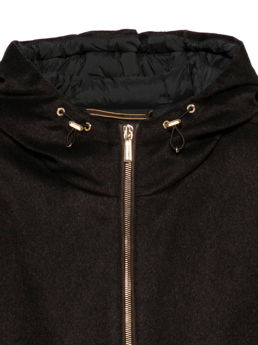 Moorer Jack met capuchon en rits Bruin