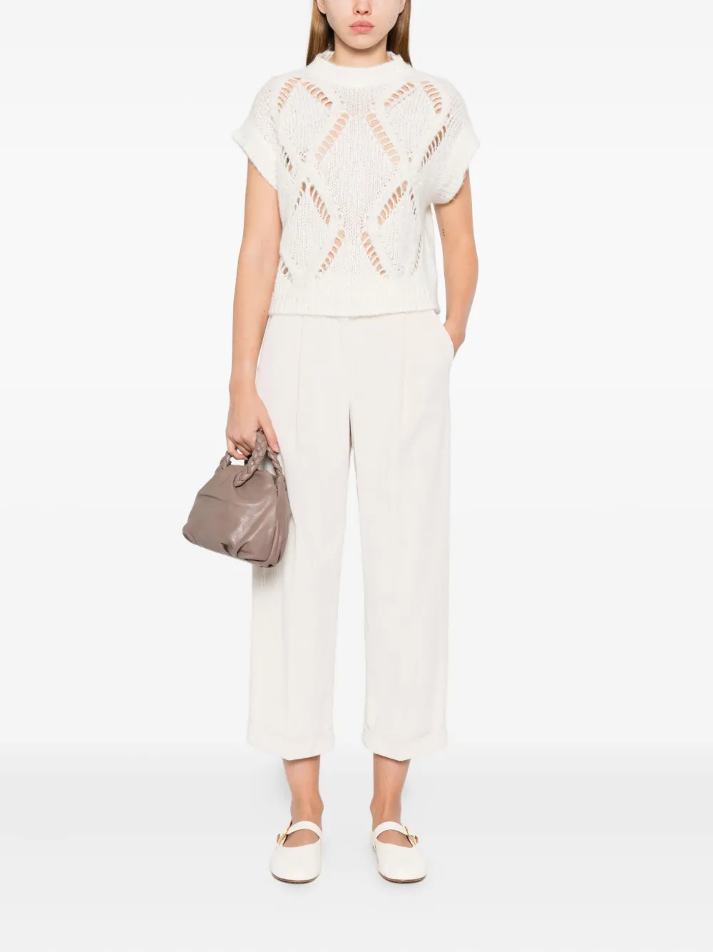 Peserico corduroy tapered trousers | Tapered Pants | Image 2