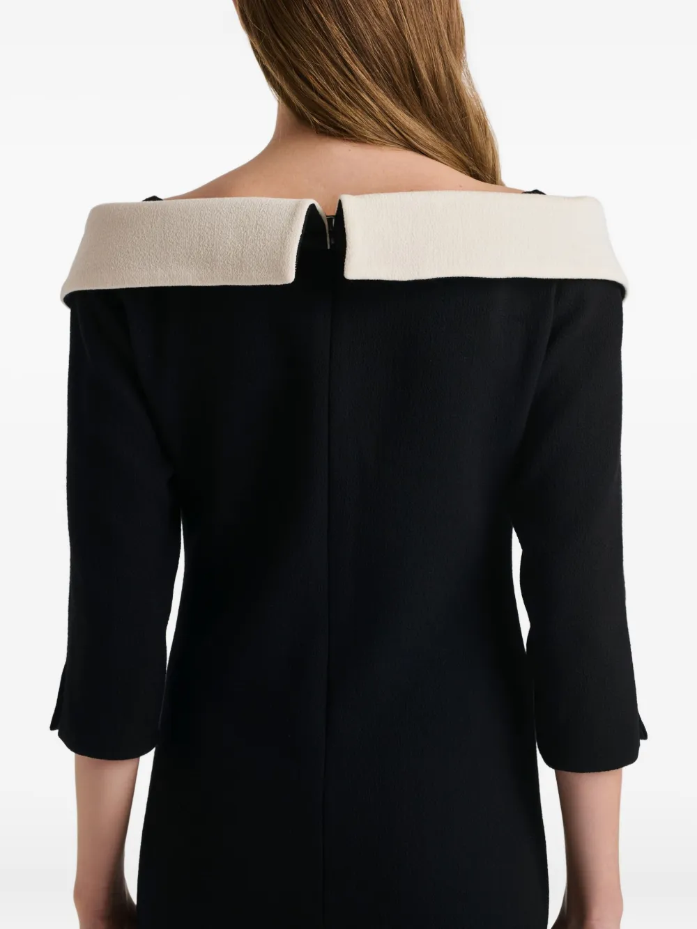 WEILL PARIS Crêpe mini-jurk met stippen Zwart