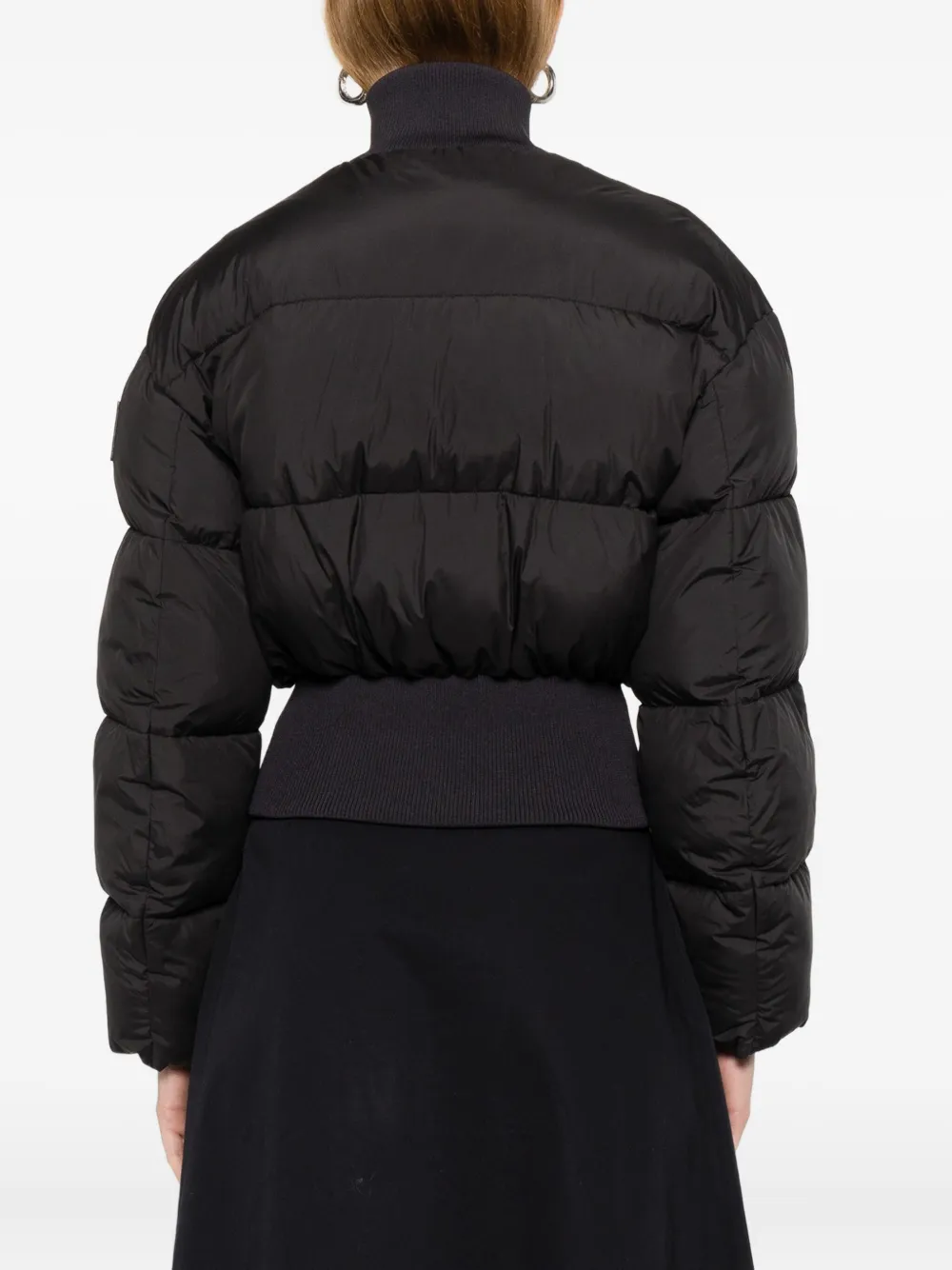 Elisabetta Franchi Zip-fastening Puffer Jacket In Black