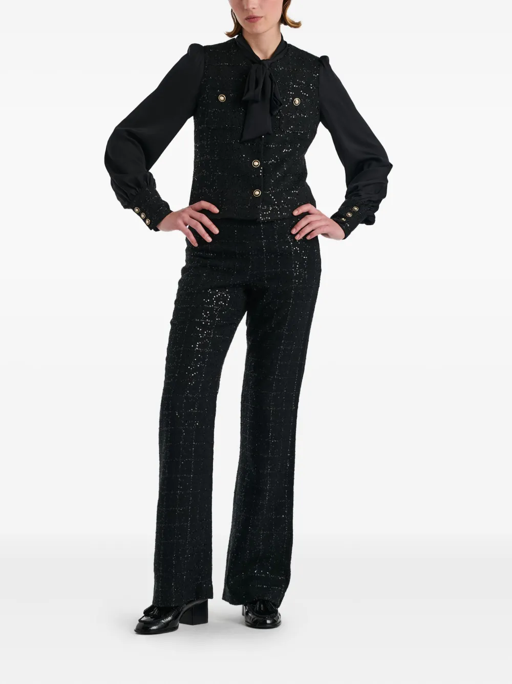 WEILL PARIS tweed sequin trousers | Flared & Bell-Bottom Pants | Image 2