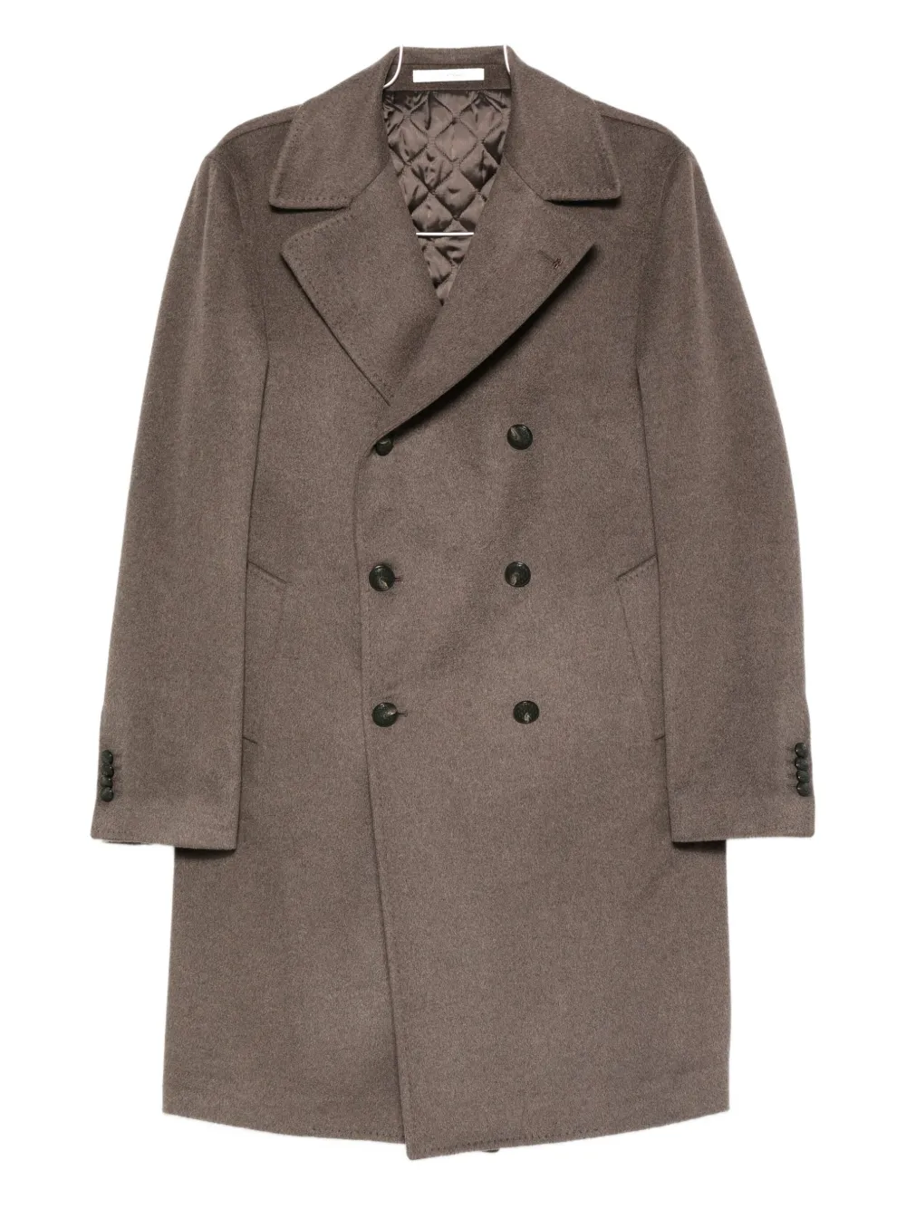 Tagliatore cashmere double-breasted coat | Brown | Image 1