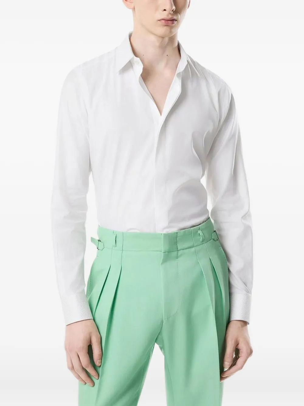 TOM FORD Overhemd met stippen Wit