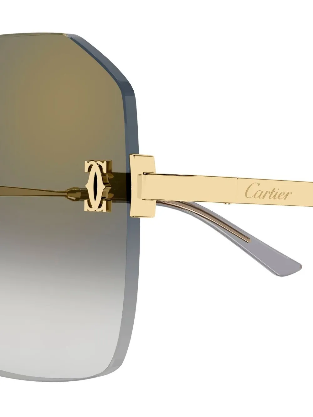 Cartier Eyewear Zonnebril met geometrisch montuur Goud