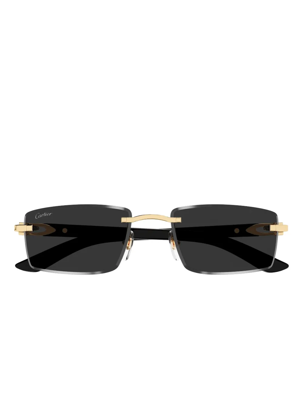 Cartier Eyewear rectangle-frame sunglasses | Black | Image 1