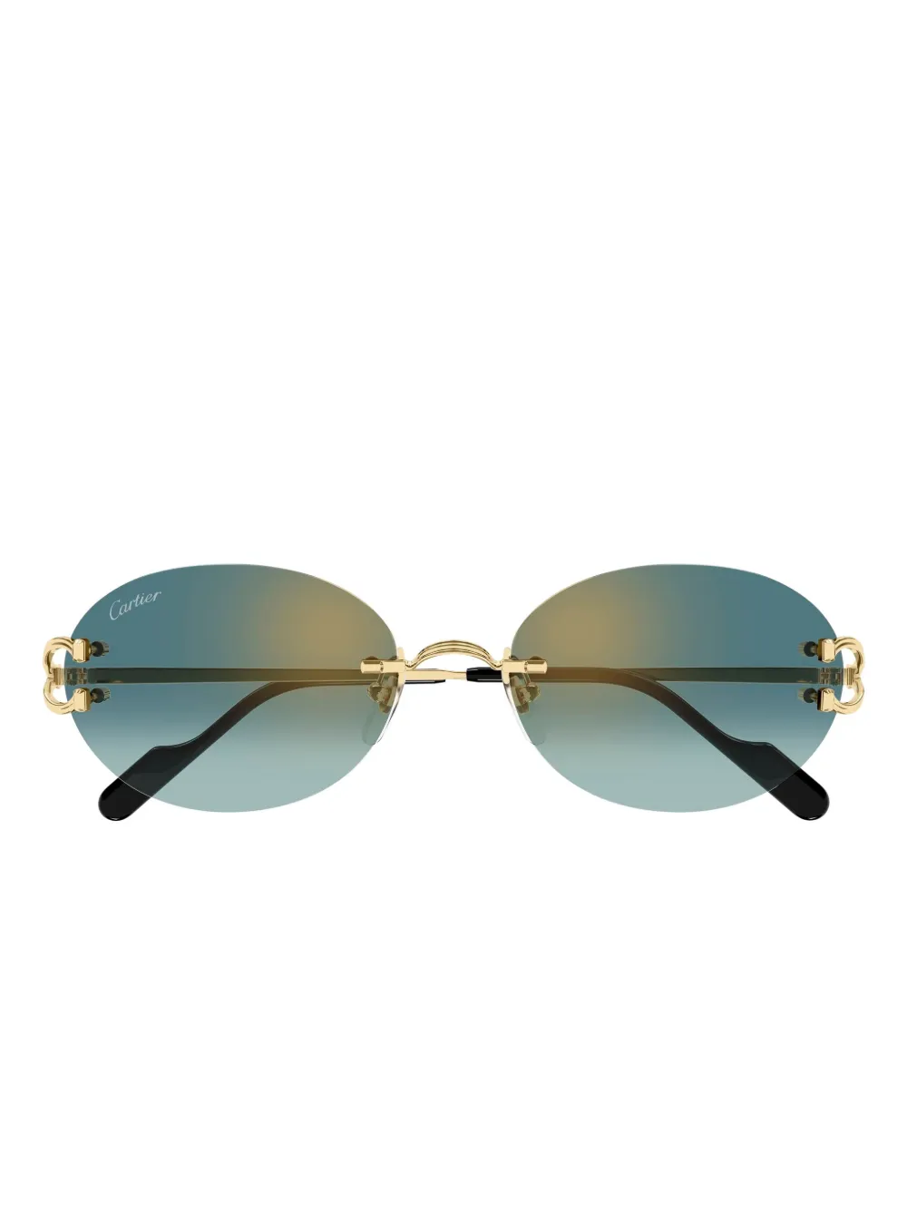 Cartier Round-frame Sunglasses In Brown